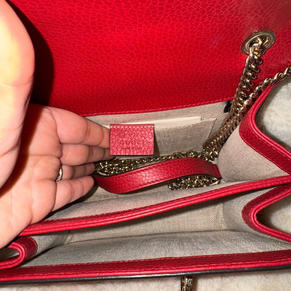 Gucci Red Crossbody Bag with Gold GG Hardware - Picture 7 of 7